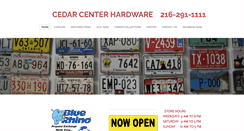 Desktop Screenshot of cedarcenterhardware.com