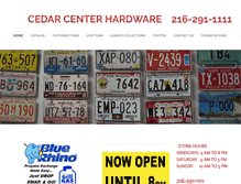 Tablet Screenshot of cedarcenterhardware.com